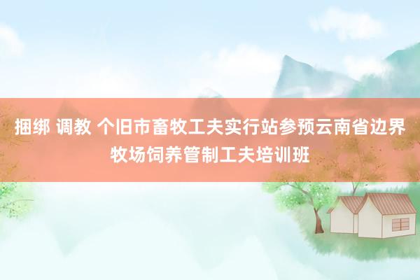 捆绑 调教 个旧市畜牧工夫实行站参预云南省边界牧场饲养管制工夫培训班