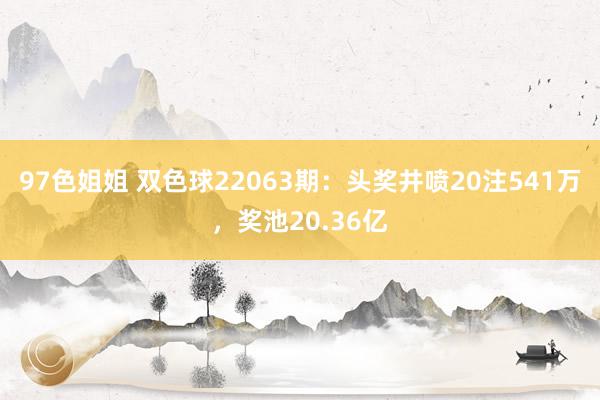 97色姐姐 双色球22063期：头奖井喷20注541万，奖池20.36亿