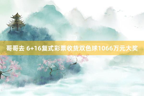 哥哥去 6+16复式彩票收货双色球1066万元大奖